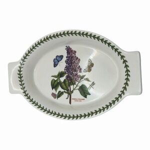 Portmeirion Casserole Botanic Garden Lilac Au Gratin Baking/Serving Dish Handles
